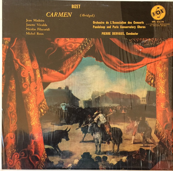 Georges Bizet, Orchestre De L'Association Des Concerts Pasdeloup, Chœurs Du Conservatoire De Paris, Pierre Dervaux – Carmen (Abridged)