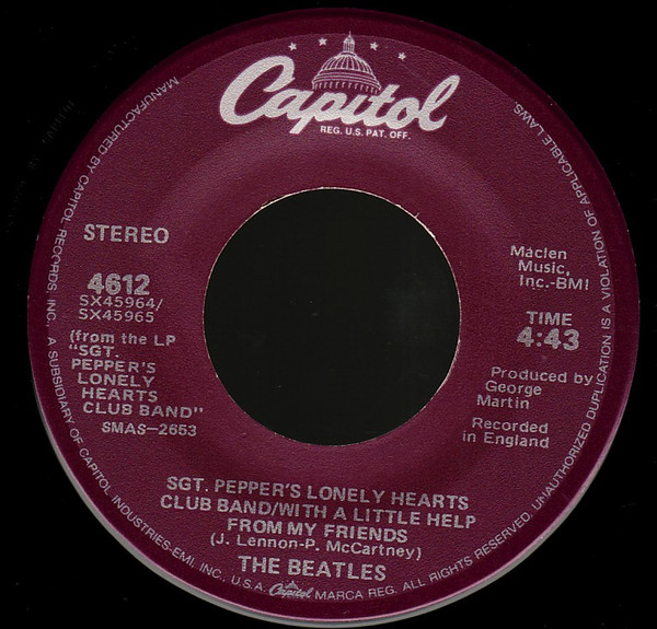 The Beatles – Sgt. Pepper's Lonely Hearts Club Band / With A Little Help From My Friends
