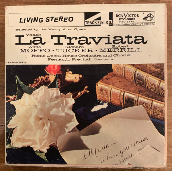 Giuseppe Verdi / Orchestra Del Teatro Dell'Opera Di Roma And Coro Del Teatro Dell'Opera Di Roma Conducted By Fernando Previtali, Anna Moffo, Richard Tucker , Robert Merrill – La Traviata