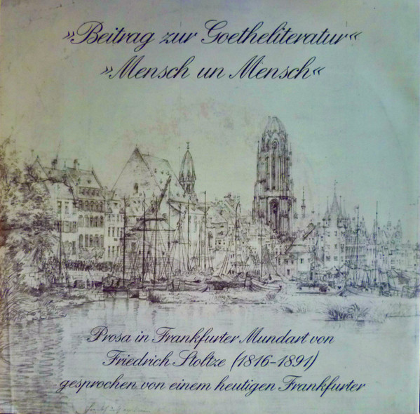 Johann Philipp Freiherr Von Bethmann – Beitrag Zur Goetheliteratur / Mensch Un Mensch