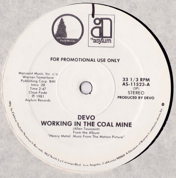 Devo – Working In The Coal Mine