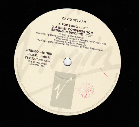 David Sylvian – Pop Song