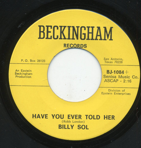 Billy Sol – Have You Ever Told Her / The Bells