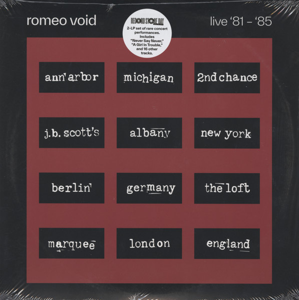 Romeo Void – Live ‘81 - ‘85
