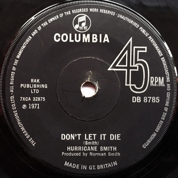 Hurricane Smith – Don't Let It Die