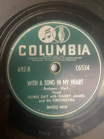 Doris Day – With a Song In My Heart / Melancholy Rhapsody