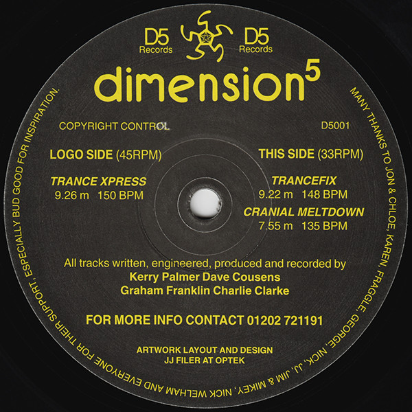 Dimension 5 – Trance Xpress / Trancefix / Cranial Meltdown