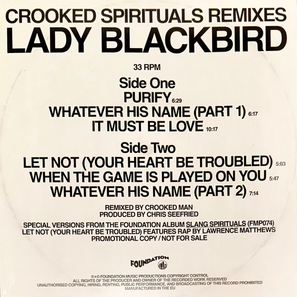 Lady Blackbird – Crooked Spirituals Remixes