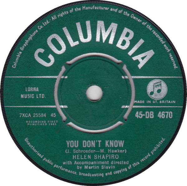 Helen Shapiro – You Don't Know