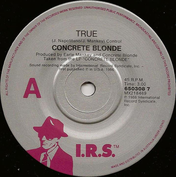 Concrete Blonde – True / Cold Part Of Town
