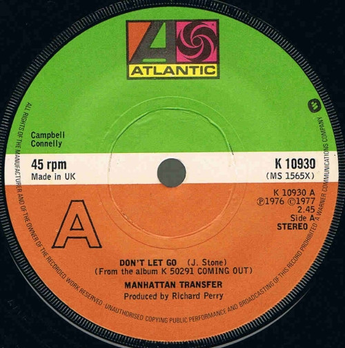 The Manhattan Transfer – Don't Let Go