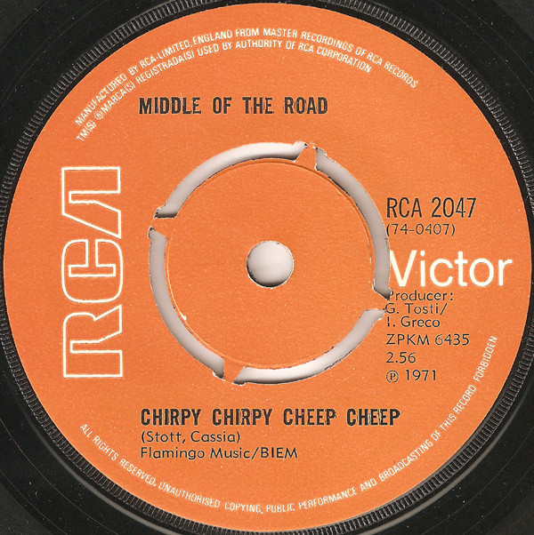 Middle Of The Road – Chirpy Chirpy Cheep Cheep
